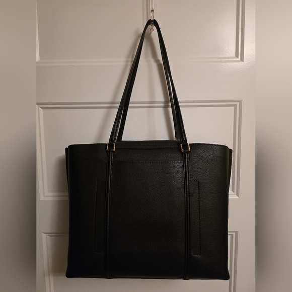 Cole Haan Everyday Grand Series Black Leather Tote Bag With Dust Bag - Picture 9 of 11